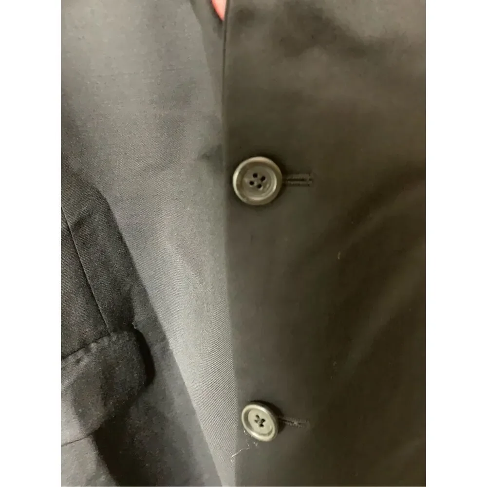 Burberry London 100% wool blazer suit jacket black men's size 44L